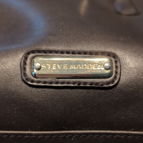 Steve Madden Dark Brown Satchel with Gold Studs - Picture 6 of 11
